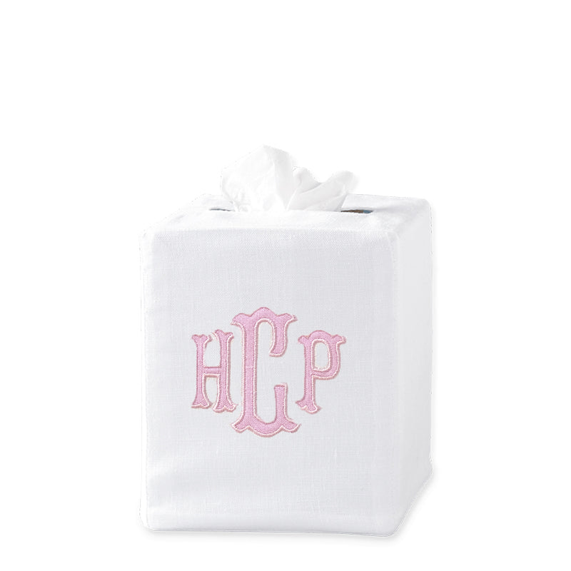 Monogrammed Tissue Box Cover – Biscuit Home